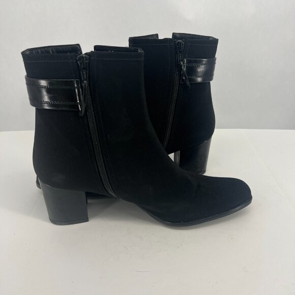 Stuart Weitzman Black Lined Booties Size 10 - Picture 9 of 17